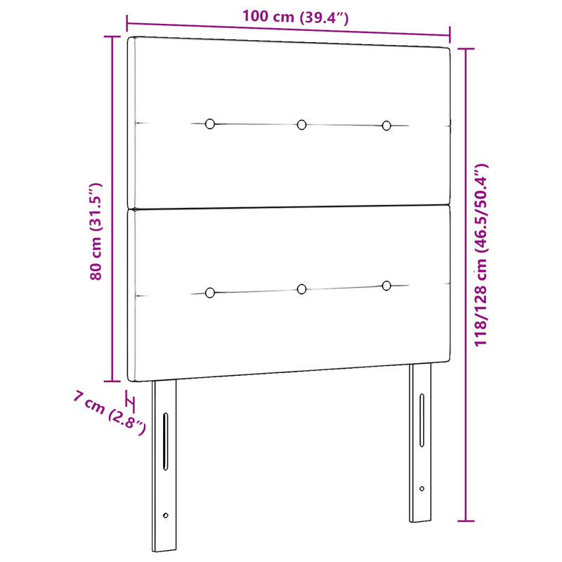Casa si Gradina - Mobilier - Paturi si accesorii - Accesorii paturi - Tablie de pat cu nasturi, gri deschis 100 cm catifea - Infinity.ro
