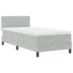 Casa si Gradina - Mobilier - Paturi si accesorii - Paturi - Pat box spring cu saltea, gri deschis, 90x200 cm, catifea - Infinity.ro