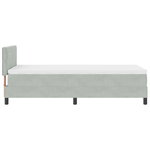 Casa si Gradina - Mobilier - Paturi si accesorii - Paturi - Pat box spring cu saltea, gri deschis, 90x200 cm, catifea - Infinity.ro