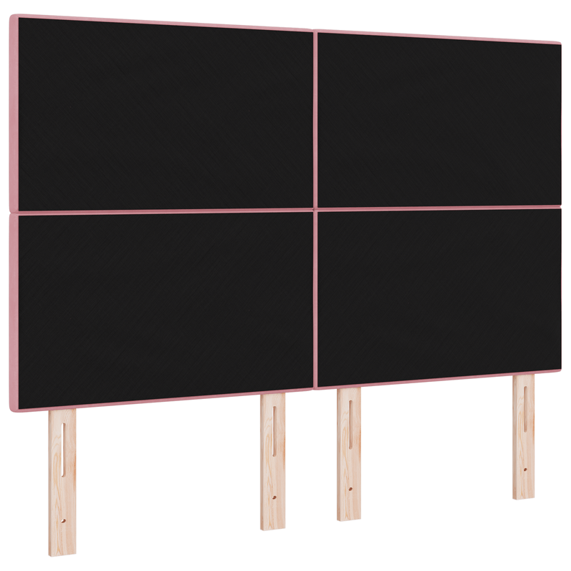 Casa si Gradina - Mobilier - Paturi si accesorii - Accesorii paturi - Tablie de pat cu nasturi, roz, 160 cm, catifea - Infinity.ro