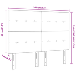 Casa si Gradina - Mobilier - Paturi si accesorii - Accesorii paturi - Tablie de pat cu nasturi, roz, 160 cm, catifea - Infinity.ro