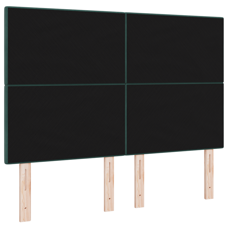 Casa si Gradina - Mobilier - Paturi si accesorii - Accesorii paturi - Tablie de pat cu nasturi, verde inchis, 140 cm, catifea - Infinity.ro