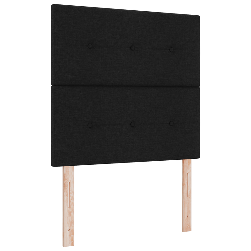 Casa si Gradina - Mobilier - Paturi si accesorii - Accesorii paturi - Tablie de pat cu LED Neagra 90 cm din Material Textil - Infinity.ro