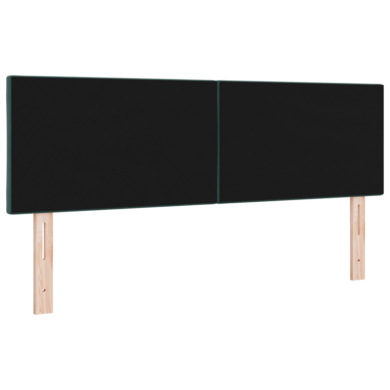 Casa si Gradina - Mobilier - Paturi si accesorii - Accesorii paturi - Tablie de pat cu LED Design Blocuri de Diamant Verde Inchis 144 cm Catifea - Infinity.ro
