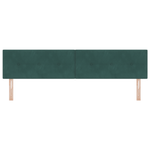 Casa si Gradina - Mobilier - Paturi si accesorii - Accesorii paturi - Tablie de pat cu LED tapitata cu butoane verde inchis 100 cm catifea - Infinity.ro