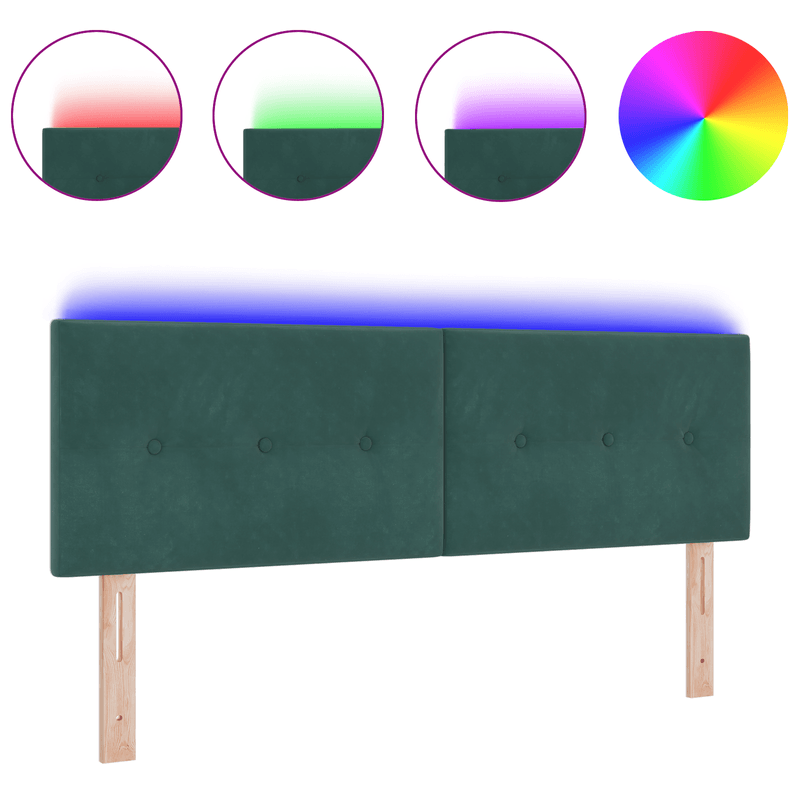 Casa si Gradina - Mobilier - Paturi si accesorii - Accesorii paturi - Tablie de pat cu LED, gri deschis, 180x5x78/88 cm, textil - Infinity.ro