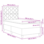 Casa si Gradina - Mobilier - Paturi si accesorii - Paturi - Pat cu arcuri cu saltea maro inchis 100x200 cm tesatura - Infinity.ro
