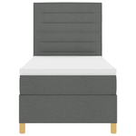 Casa si Gradina - Mobilier - Paturi si accesorii - Paturi - Pat cu Cutie Saltea Gri Inchis 80x200 cm din Tesatura - Infinity.ro