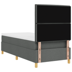 Casa si Gradina - Mobilier - Paturi si accesorii - Paturi - Pat cu Cutie Saltea Gri Inchis 80x200 cm din Tesatura - Infinity.ro