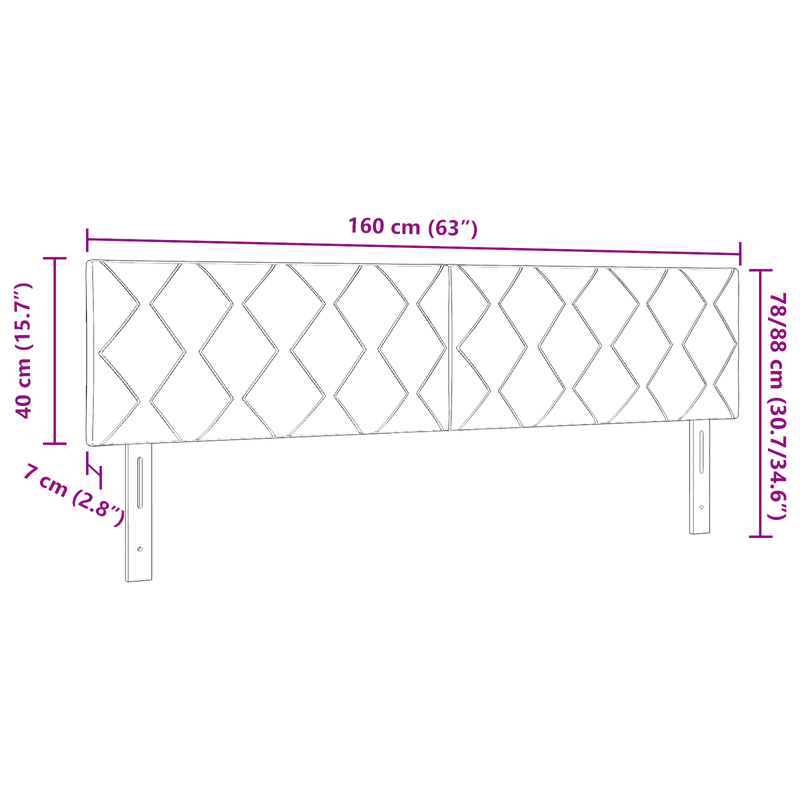 Casa si Gradina - Mobilier - Paturi si accesorii - Accesorii paturi - Tablie de pat LED roz 80 cm catifea - Infinity.ro