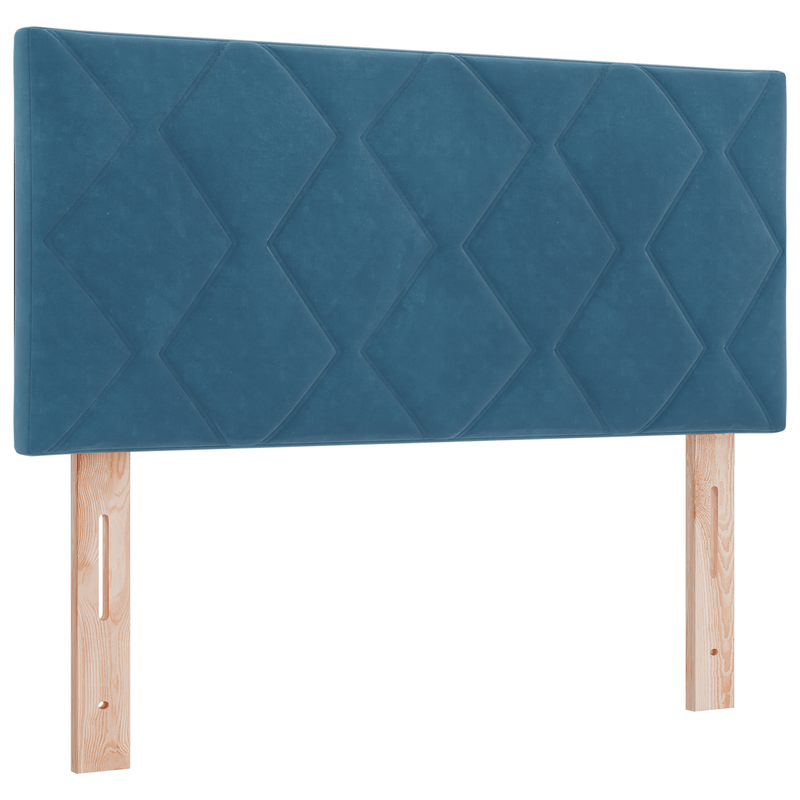 Casa si Gradina - Mobilier - Paturi si accesorii - Accesorii paturi - Tablie de pat cu LED  Design Blocuri Diamant Gri Inchis 90 cm Tesatura - Infinity.ro