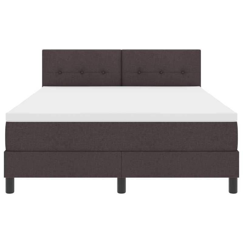 Casa si Gradina - Mobilier - Paturi si accesorii - Paturi - Pat cu arcuri cu Saltea Maro inchis 160x200 cm Tesatura - Infinity.ro