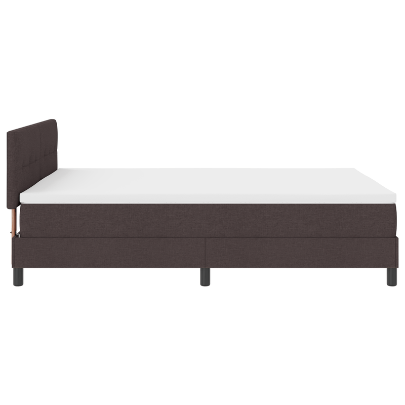 Casa si Gradina - Mobilier - Paturi si accesorii - Paturi - Pat cu arcuri cu Saltea Maro inchis 160x200 cm Tesatura - Infinity.ro
