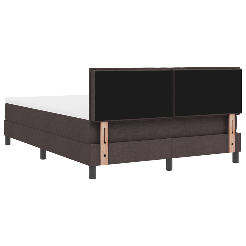 Casa si Gradina - Mobilier - Paturi si accesorii - Paturi - Pat cu arcuri cu Saltea Maro inchis 160x200 cm Tesatura - Infinity.ro
