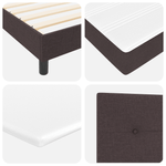 Casa si Gradina - Mobilier - Paturi si accesorii - Paturi - Pat cu arcuri cu Saltea Maro inchis 160x200 cm Tesatura - Infinity.ro