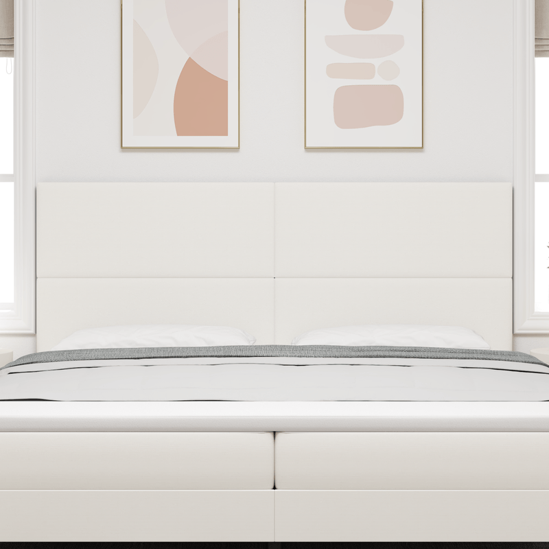 Casa si Gradina - Mobilier - Paturi si accesorii - Accesorii paturi - Tablie pat cu LED, crem, 90 cm, raiat - Infinity.ro