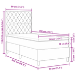 Casa si Gradina - Mobilier - Paturi si accesorii - Paturi - Pat box spring cu saltea, verde inchis, 90x200 cm, catifea - Infinity.ro
