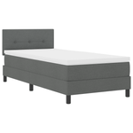 Casa si Gradina - Mobilier - Paturi si accesorii - Paturi - Pat cu arcuri cu saltea Gri inchis 90x190 cm tesatura - Infinity.ro