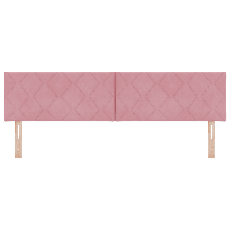 Casa si Gradina - Mobilier - Paturi si accesorii - Accesorii paturi - Tablie de pat cu LED Design Blocuri Diamant Roz 180 cm Catifea - Infinity.ro