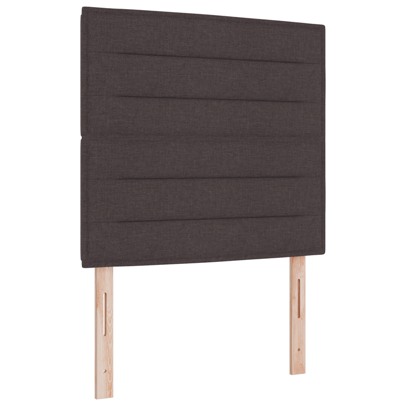 Casa si Gradina - Mobilier - Paturi si accesorii - Accesorii paturi - Tablie de pat cu LED Design Linii Maro inchis 100 cm Tesatura - Infinity.ro