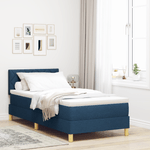 Casa si Gradina - Mobilier - Paturi si accesorii - Paturi - Pat cu arcuri cu saltea albastra 90x200 cm din tesatura - Infinity.ro
