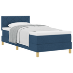 Casa si Gradina - Mobilier - Paturi si accesorii - Paturi - Pat cu arcuri cu saltea albastra 90x200 cm din tesatura - Infinity.ro