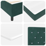 Casa si Gradina - Mobilier - Paturi si accesorii - Paturi - Pat box spring cu saltea, verde inchis, dublu mic, catifea - Infinity.ro