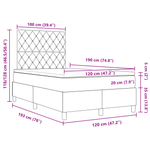 Casa si Gradina - Mobilier - Paturi si accesorii - Paturi - Pat box spring cu saltea, verde inchis, dublu mic, catifea - Infinity.ro