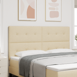 Casa si Gradina - Mobilier - Paturi si accesorii - Accesorii paturi - Tablie de pat cu LED Crem 90 cm Tesatura - Infinity.ro