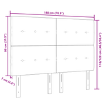 Casa si Gradina - Mobilier - Paturi si accesorii - Accesorii paturi - Tablie de pat cu LED Crem 90 cm Tesatura - Infinity.ro