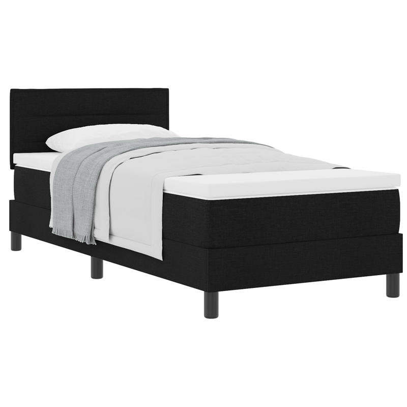 Casa si Gradina - Mobilier - Paturi si accesorii - Paturi - Pat cu Saltea Negru 100x200 cm Fabric - Infinity.ro