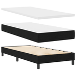 Casa si Gradina - Mobilier - Paturi si accesorii - Paturi - Pat cu Saltea Negru 100x200 cm Fabric - Infinity.ro