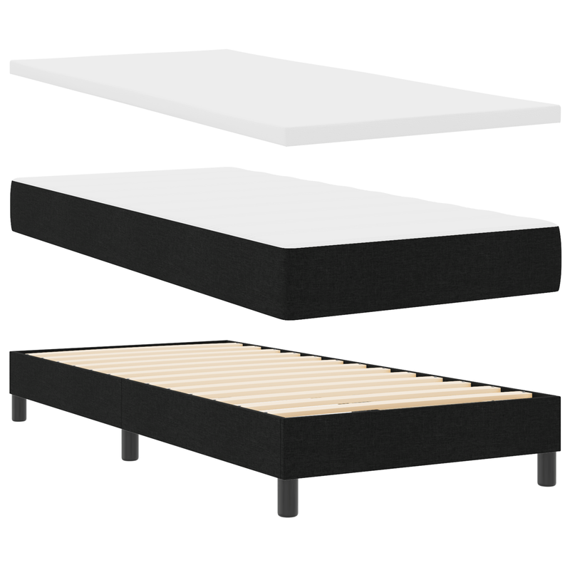 Casa si Gradina - Mobilier - Paturi si accesorii - Paturi - Pat cu Saltea Negru 100x200 cm Fabric - Infinity.ro