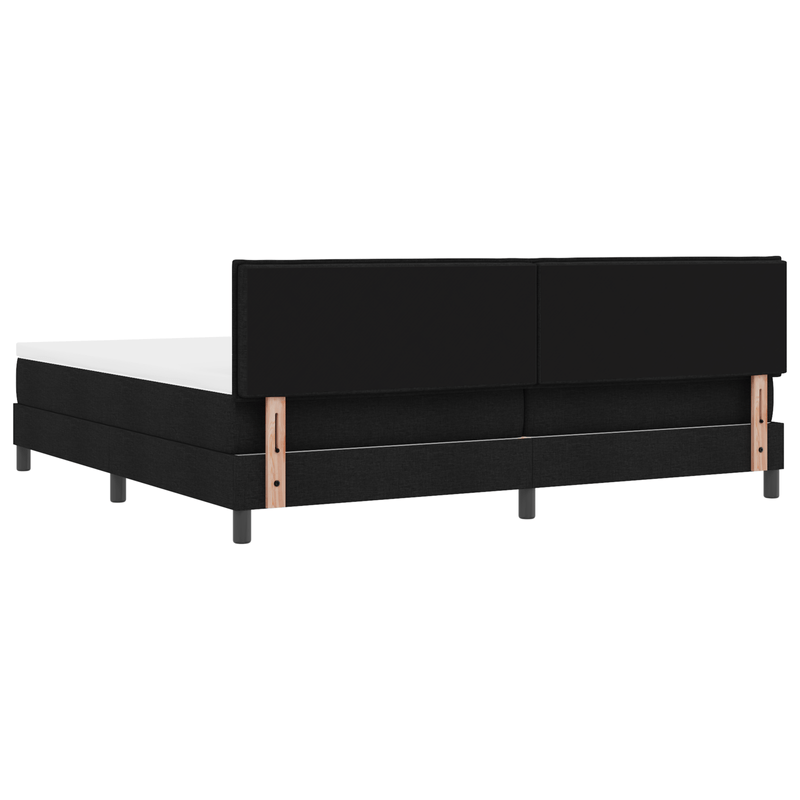 Casa si Gradina - Mobilier - Paturi si accesorii - Paturi - Pat cu saltea tip box spring Negru 200x200 cm Material textil - Infinity.ro
