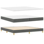 Casa si Gradina - Mobilier - Paturi si accesorii - Paturi - Pat cu arcuri cu saltea gri inchis 200x200 cm tesatura - Infinity.ro