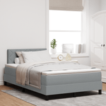 Casa si Gradina - Mobilier - Paturi si accesorii - Paturi - Pat cu springs cu saltea gri deschis 120x190 cm tesatura - Infinity.ro