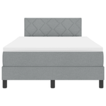 Casa si Gradina - Mobilier - Paturi si accesorii - Paturi - Pat cu springs cu saltea gri deschis 120x190 cm tesatura - Infinity.ro