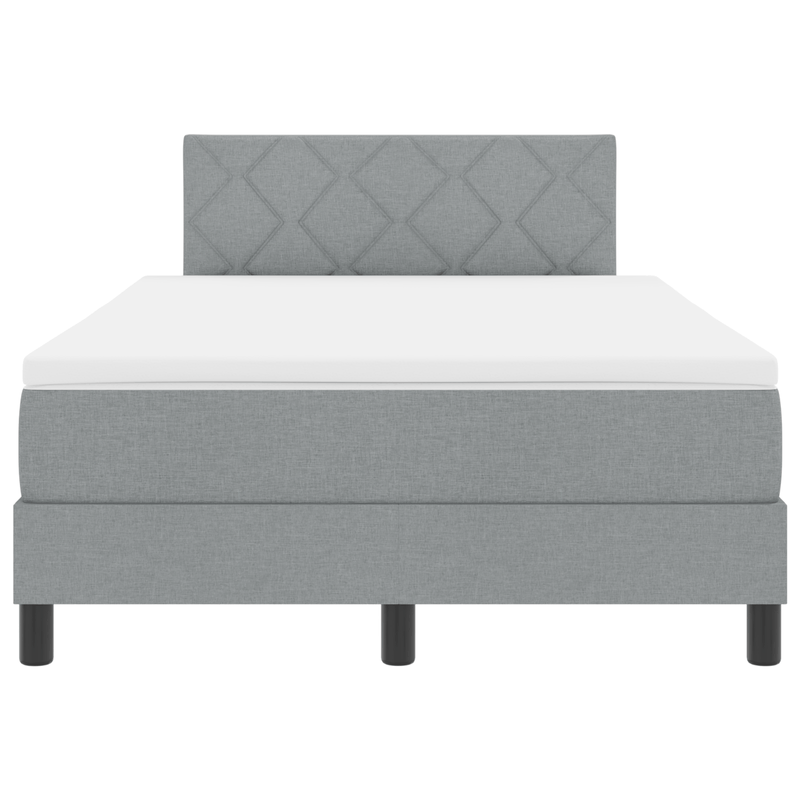 Casa si Gradina - Mobilier - Paturi si accesorii - Paturi - Pat cu springs cu saltea gri deschis 120x190 cm tesatura - Infinity.ro