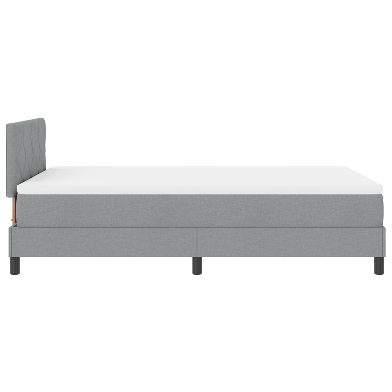 Casa si Gradina - Mobilier - Paturi si accesorii - Paturi - Pat cu springs cu saltea gri deschis 120x190 cm tesatura - Infinity.ro