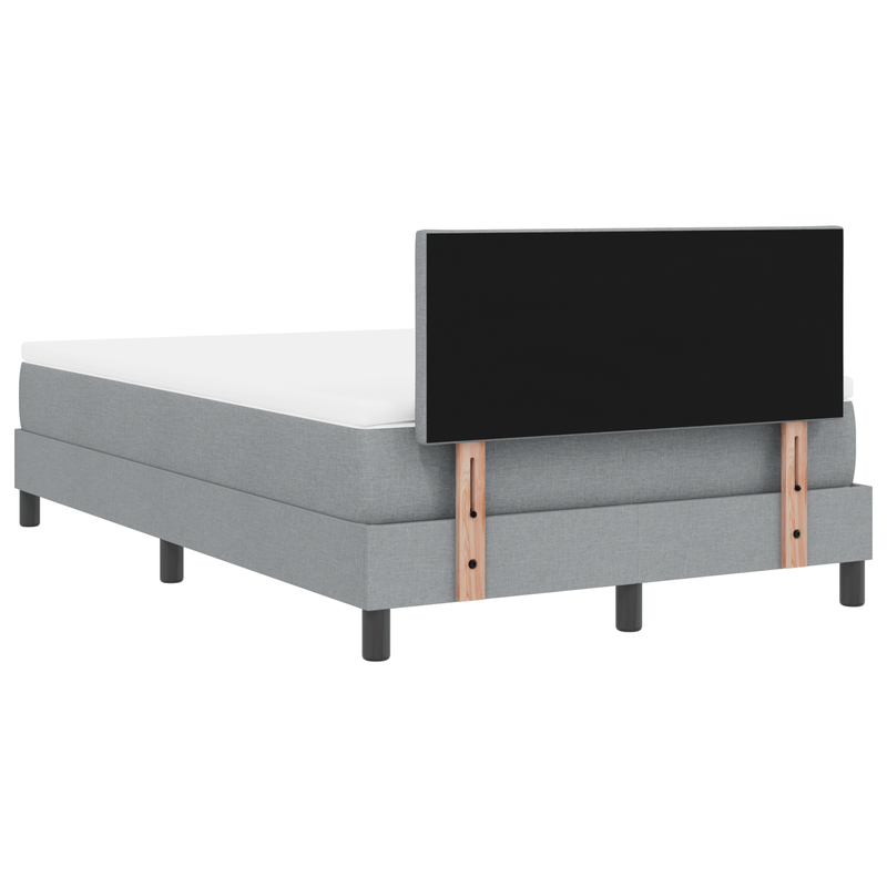 Casa si Gradina - Mobilier - Paturi si accesorii - Paturi - Pat cu springs cu saltea gri deschis 120x190 cm tesatura - Infinity.ro