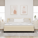 Casa si Gradina - Mobilier - Paturi si accesorii - Paturi - Pat cu arcuri cu saltea crem 180x200 cm Tesatura - Infinity.ro