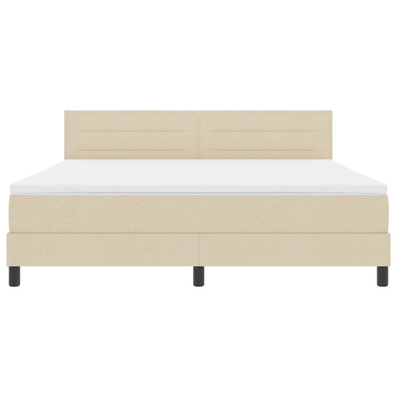 Casa si Gradina - Mobilier - Paturi si accesorii - Paturi - Pat cu arcuri cu saltea crem 180x200 cm Tesatura - Infinity.ro