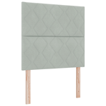 Casa si Gradina - Mobilier - Paturi si accesorii - Paturi - Pat box spring cu saltea, gri deschis, single, catifea - Infinity.ro
