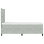 Casa si Gradina - Mobilier - Paturi si accesorii - Paturi - Pat box spring cu saltea, gri deschis, single, catifea - Infinity.ro