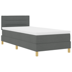 Casa si Gradina - Mobilier - Paturi si accesorii - Paturi - Pat cu arcuri cu saltea gri inchis 100x200 cm tesatura - Infinity.ro