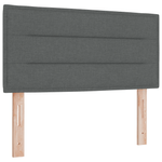Casa si Gradina - Mobilier - Paturi si accesorii - Paturi - Pat cu arcuri cu saltea gri inchis 100x200 cm tesatura - Infinity.ro