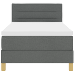 Casa si Gradina - Mobilier - Paturi si accesorii - Paturi - Pat cu arcuri cu saltea gri inchis 100x200 cm tesatura - Infinity.ro
