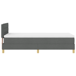 Casa si Gradina - Mobilier - Paturi si accesorii - Paturi - Pat cu arcuri cu saltea gri inchis 100x200 cm tesatura - Infinity.ro