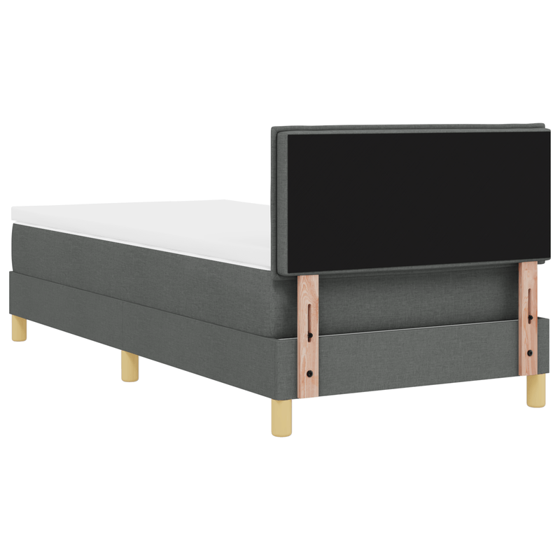 Casa si Gradina - Mobilier - Paturi si accesorii - Paturi - Pat cu arcuri cu saltea gri inchis 100x200 cm tesatura - Infinity.ro