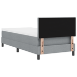 Casa si Gradina - Mobilier - Paturi si accesorii - Paturi - Pat cu arcuri cu saltea gri deschis 90x190 cm tesatura - Infinity.ro